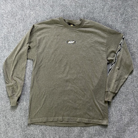 Source Unknown Other - Year Of The Dragon Shirt Mens XL Olive Green Long Sleeve Graphic Dragons 2000s